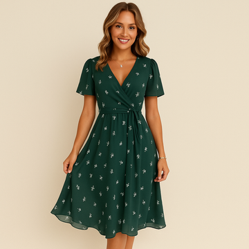 Annegret - Robe femme à décolleté en V