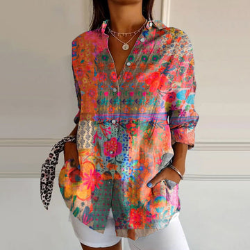 Blouse Vintage à Imprimé Floral Joan