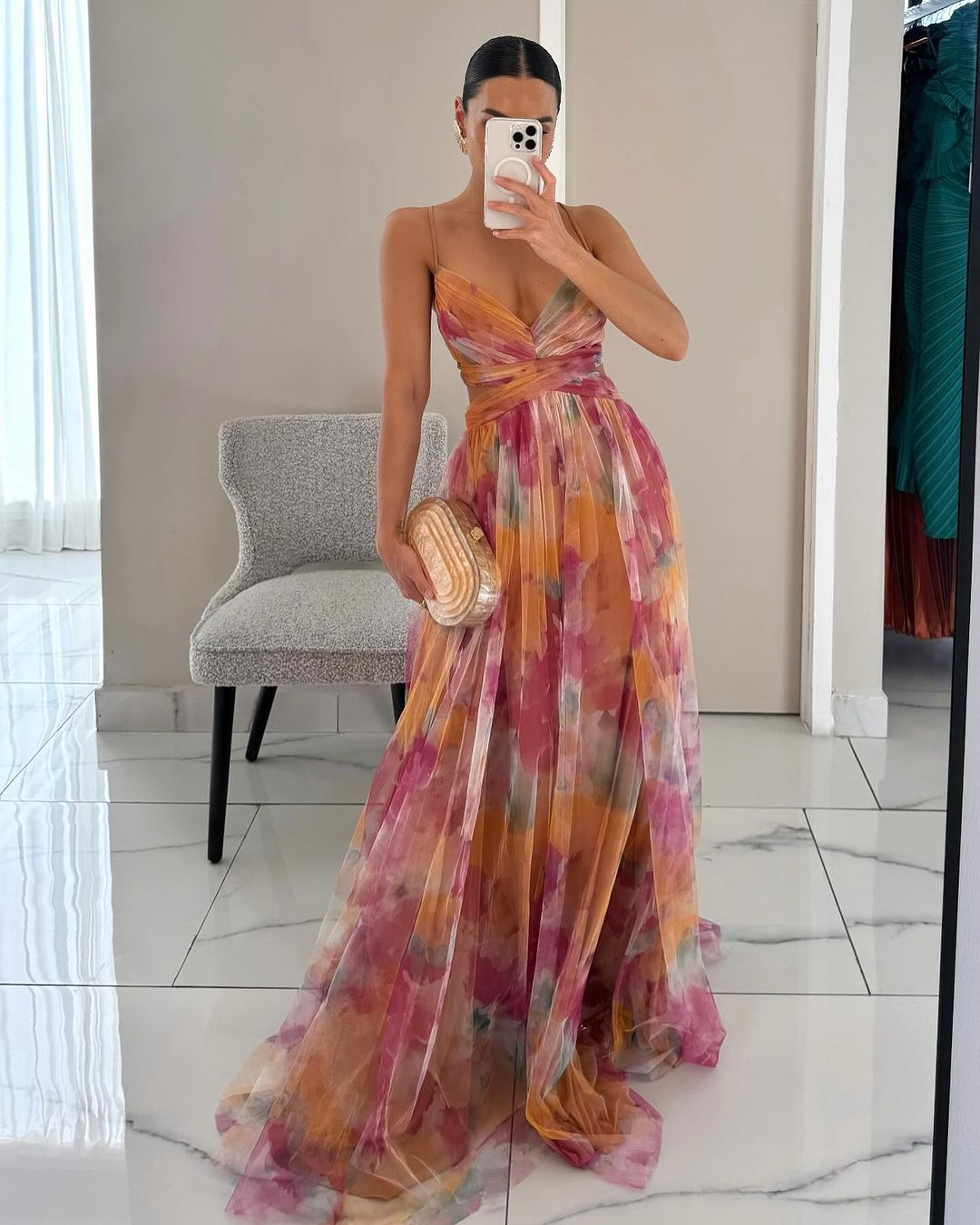 Alice - Maxi robe charmante avec imprimé floral