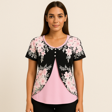 Blouse Élégante À Imprimé Floral