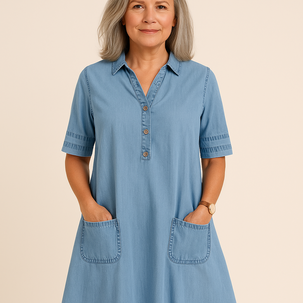 Jill | Robe Mini en Jean avec Poches Latérales