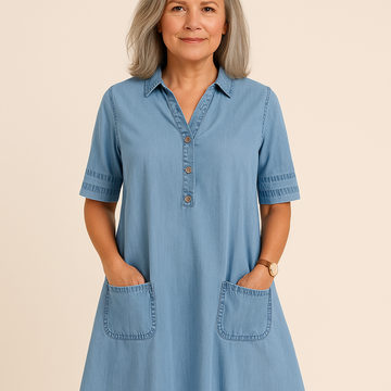 Jill | Robe Mini en Jean avec Poches Latérales