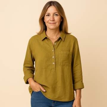 Chemise à Manches Longues en Lin pour Femmes Rhea
