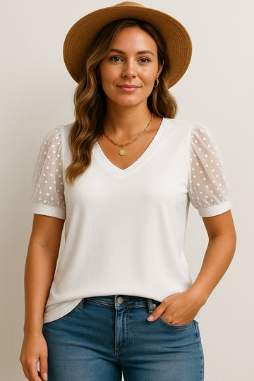 Top Élégant Avec Décolleté en V